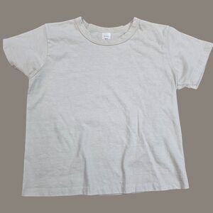 Leset Classic Margo Short Sleeve Tee Shirt Cream Womens sz XS quiet luxury boxy